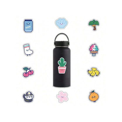 100PCS Korean Instagram-Worthy Girly Doodle Stickers Exquisite Fashion Creative DIY Decorative Decals Perfect for Skateboards, Cars, Helmets, Laptops, and Stationery Boxes