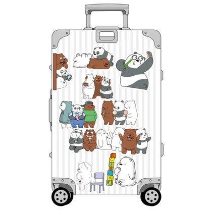 36PCS Cartoon Animation Cute Black & White Bear Doodle Stickers Exquisite Fashion Creative DIY Decorative Sticker Art Perfect for Notebooks, Cups, Helmets, Skateboards, and Stationery Cases