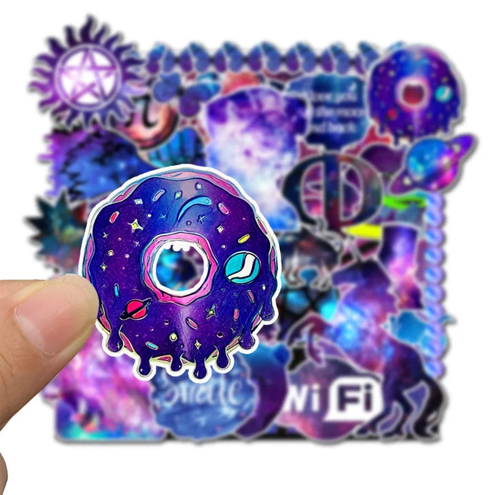 35PCS Starry Sky Cartoon Animal Doodle Stickers Perfect for Suitcases, Skateboards, Guitars, Water Bottles, Pencil Cases Exquisite DIY Desktop Decor Decals