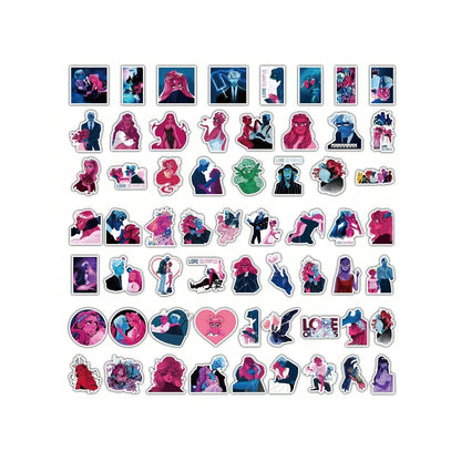 50PCS Cartoon Comic Olympus Doodle Stickers Exquisite and Stylish DIY Journal Decorative Decals Suitable for Helmets, Laptops, and Stationery Boxes