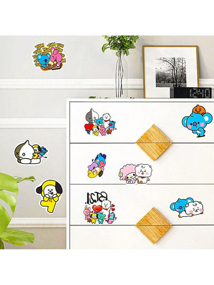 50PCS Cartoon Cute Stickers Graffiti Refrigerator Laptop Mobile Phone Water Cup Motorcycle Guitar Skateboard Decoration