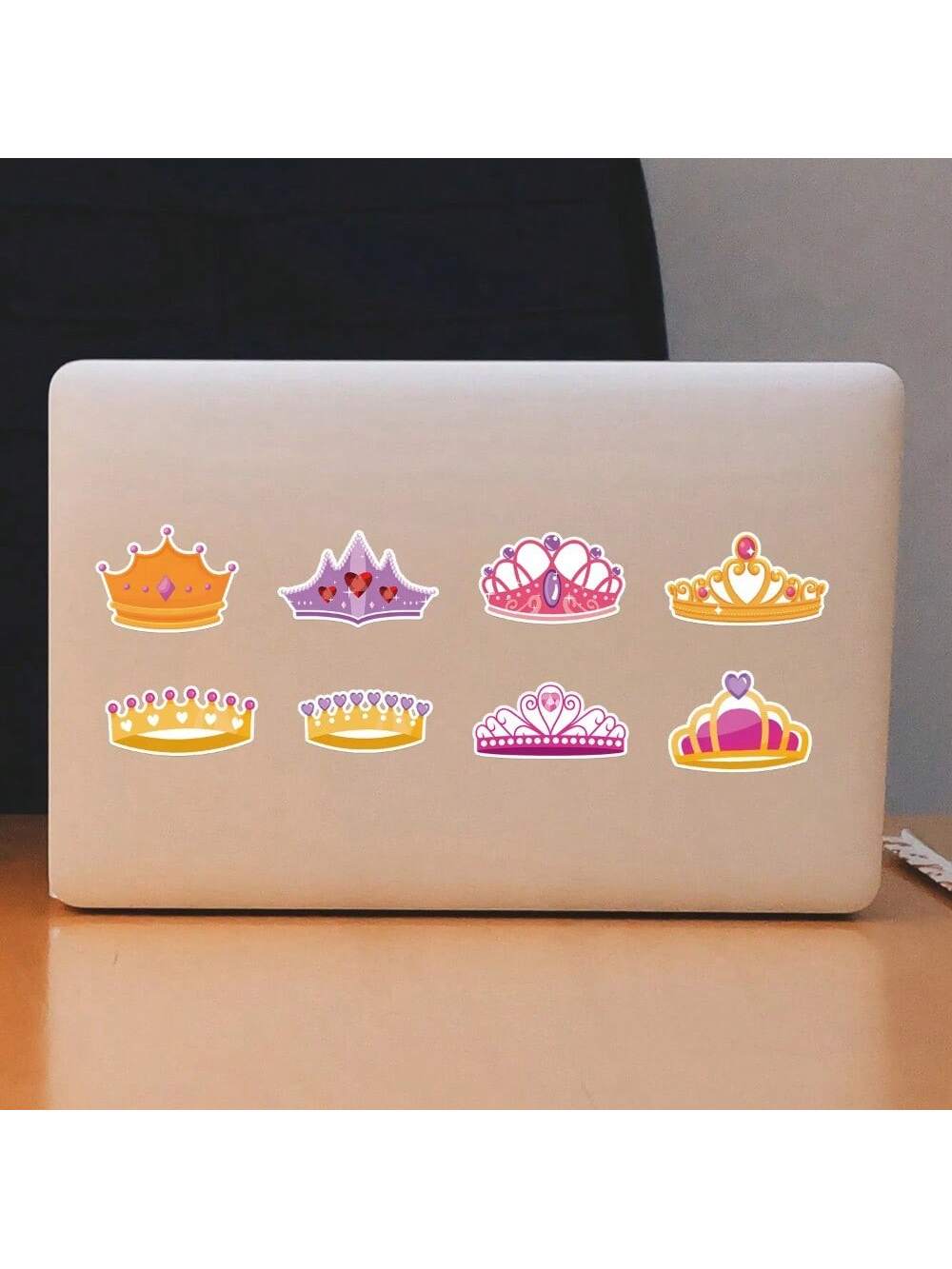 50PCS Cartoon Princess Crown Sticker Graffiti iPad Luggage Helmet Car Water Cup  DIY Wall Sticker Toy Decoration