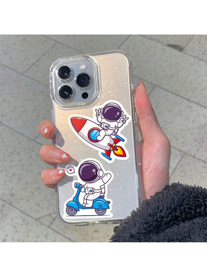 50PC Cartoon Astronaut Sticker Creative Mobile Phone Helmet Car Water Cup Guitar DIY Wall Sticker Toy Decoration