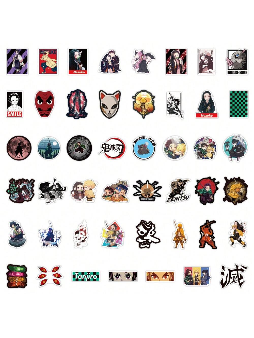 100PCS Cartoon Animation Ghosts Destroy The Edge of Graffiti Stickers Personalized Fashion Creative Trend DIY Decorative Stickers Guitar Water Cup Luggage Skateboard Refrigerator Popular Decals Toys