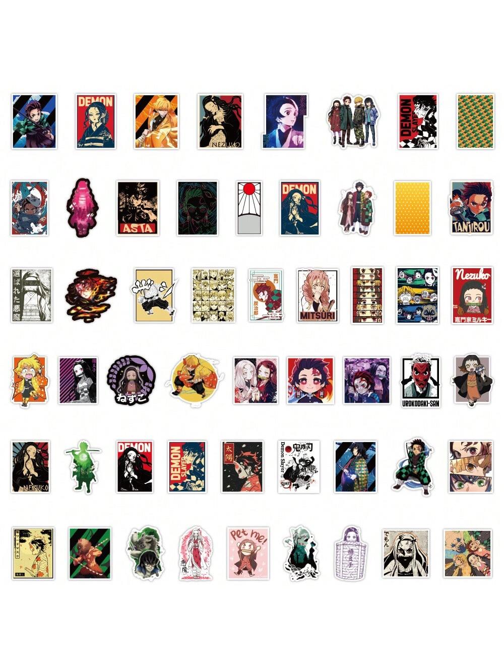 100PCS Cartoon Animation Ghosts Destroy The Edge of Graffiti Stickers Personalized Fashion Creative Trend DIY Decorative Stickers Guitar Water Cup Luggage Skateboard Refrigerator Popular Decals Toys