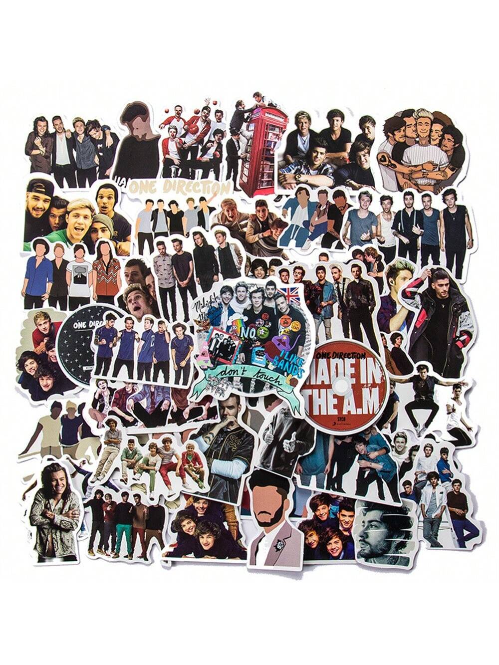 50PCS   OneDirection Band Trendy Guitar Graffiti Suitcase Decorative Sticker Guitar Water Cup Refrigerator Sticker
