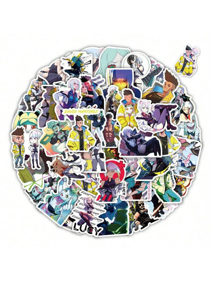 52PCS New Cartoon Edge Walker Graffiti Stickers Personalized Fashion Creative DIY Decorative Stickers Skateboard Refrigerator Guitar Water Cup Helmet Popular Decals Toys