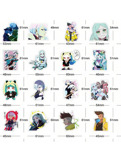 52PCS New Cartoon Edge Walker Graffiti Stickers Personalized Fashion Creative DIY Decorative Stickers Skateboard Refrigerator Guitar Water Cup Helmet Popular Decals Toys