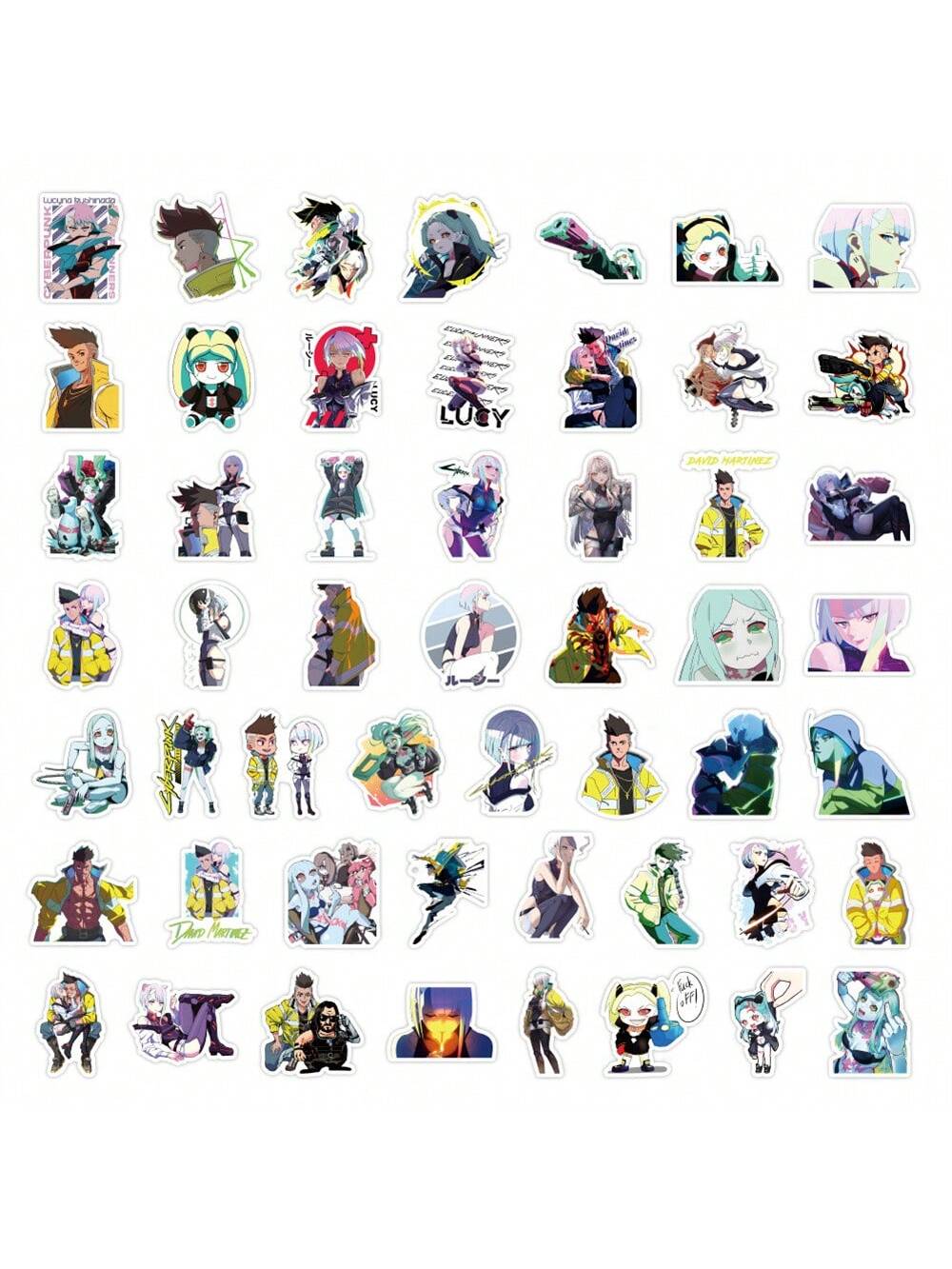 52PCS New Cartoon Edge Walker Graffiti Stickers Personalized Fashion Creative DIY Decorative Stickers Skateboard Refrigerator Guitar Water Cup Helmet Popular Decals Toys