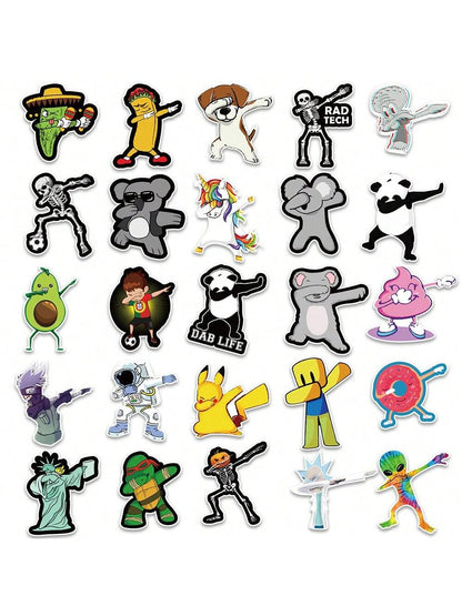 50PCS  coolwiping personalized creative graffiti sticker water cup computer suitcase car skateboard waterproof