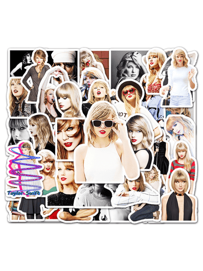 50PCS Pop Star Alison Swift Taylor Graffiti Stickers Personalised Fashion DIY Creative Trend Decorative Decals Toys for Play Luggage Laptop IPad Skateboard Guitar Motorbike Car Stickers