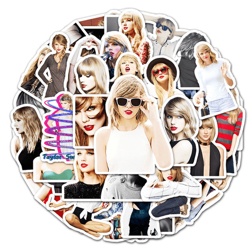 50PCS Pop Star Alison Swift Taylor Graffiti Stickers Personalised Fashion DIY Creative Trend Decorative Decals Toys for Play Luggage Laptop IPad Skateboard Guitar Motorbike Car Stickers