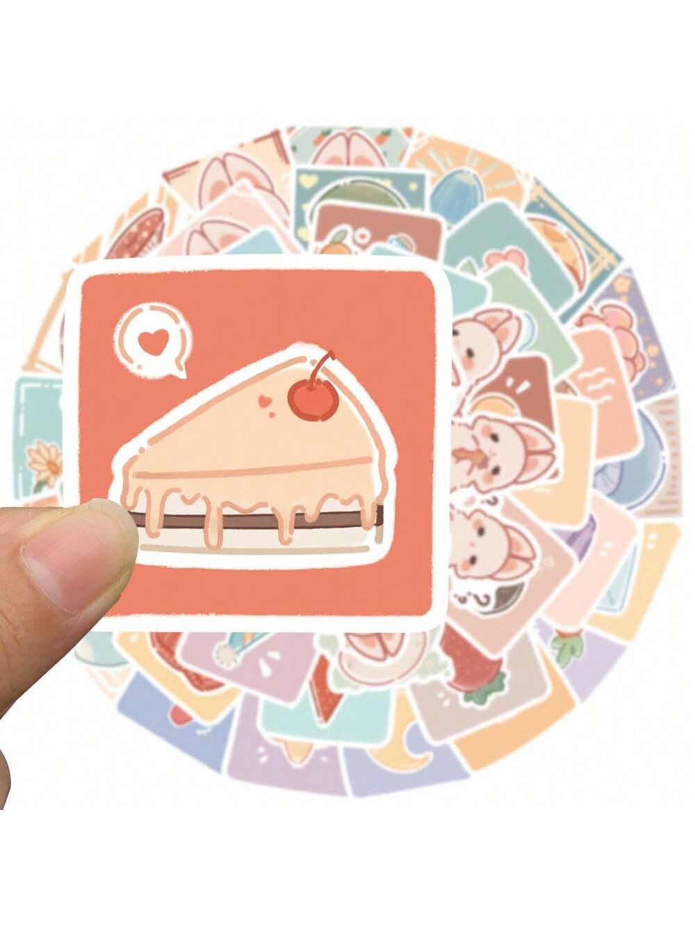 50PCS Cartoon Cute Mushroom Rabbit Animal Graffiti Stickers Personalised Fashion DIY Creative Exquisite Decals Toys Bike Skateboard Car Helmet Laptop Guitar Popular Gift Stickers