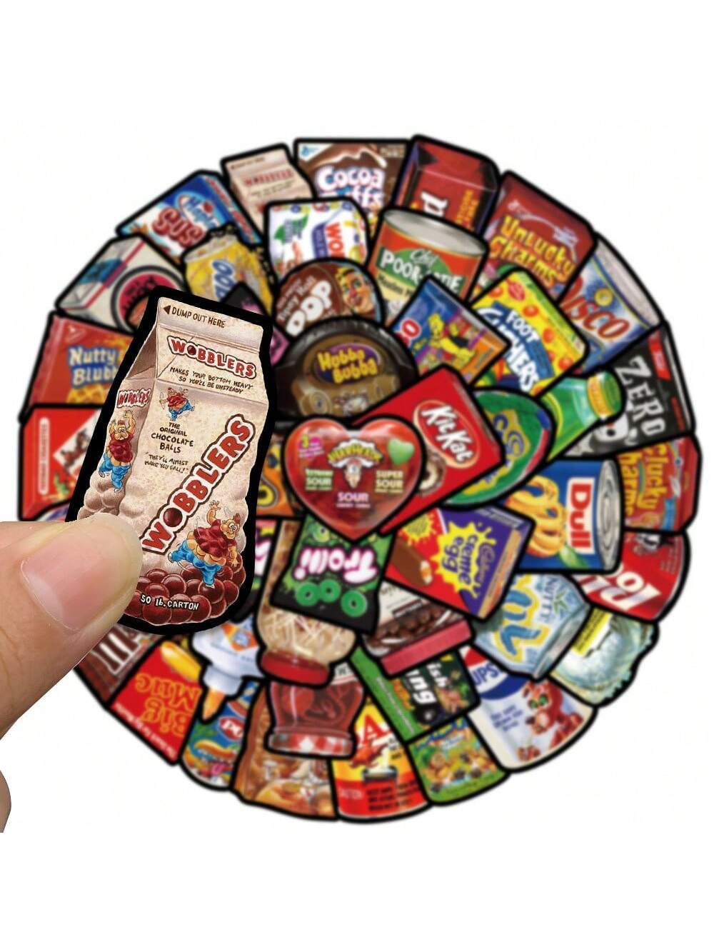 48PCS Cartoon American Food Snacks Doodle Stickers Personalised Fashion Creative Trend DIY Beautifully Decorated Decals Toys Laptop Helmets Guitar Skateboards Water Cups Popular Stickers Gifts