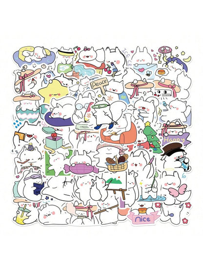 50PCS Cartoon Cute Squirrel Baby Graffiti Stickers Personalised Fashion Creative DIY Beautifully Decorated Decals Toys Luggage Laptop IPad Skateboard Diary Car Popular Stickers