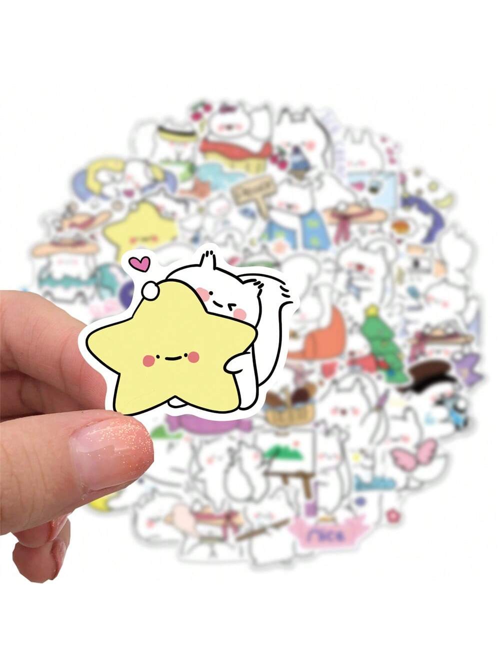 50PCS Cartoon Cute Squirrel Baby Graffiti Stickers Personalised Fashion Creative DIY Beautifully Decorated Decals Toys Luggage Laptop IPad Skateboard Diary Car Popular Stickers