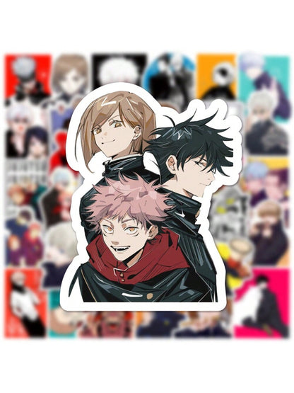 50PCS Anime Jujitsu Kaisen Cartoon Graffiti Stickers Personalized Fashion Creative Trend DIY Exquisite Decorative Decals for Water Cups Helmets Skateboards Popular Stickers Toys
