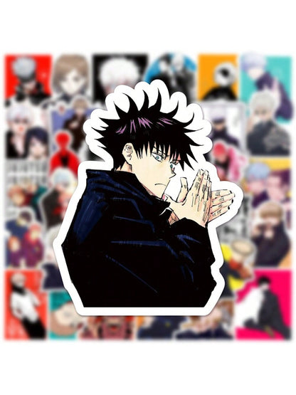 50PCS Anime Jujitsu Kaisen Cartoon Graffiti Stickers Personalized Fashion Creative Trend DIY Exquisite Decorative Decals for Water Cups Helmets Skateboards Popular Stickers Toys