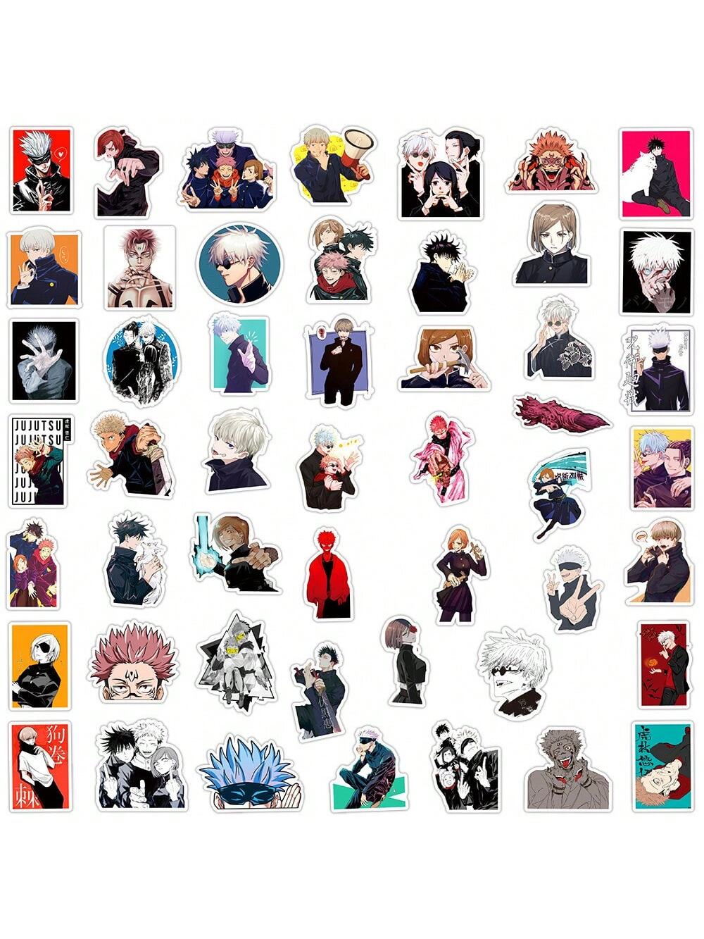 50PCS Anime Jujitsu Kaisen Cartoon Graffiti Stickers Personalized Fashion Creative Trend DIY Exquisite Decorative Decals for Water Cups Helmets Skateboards Popular Stickers Toys