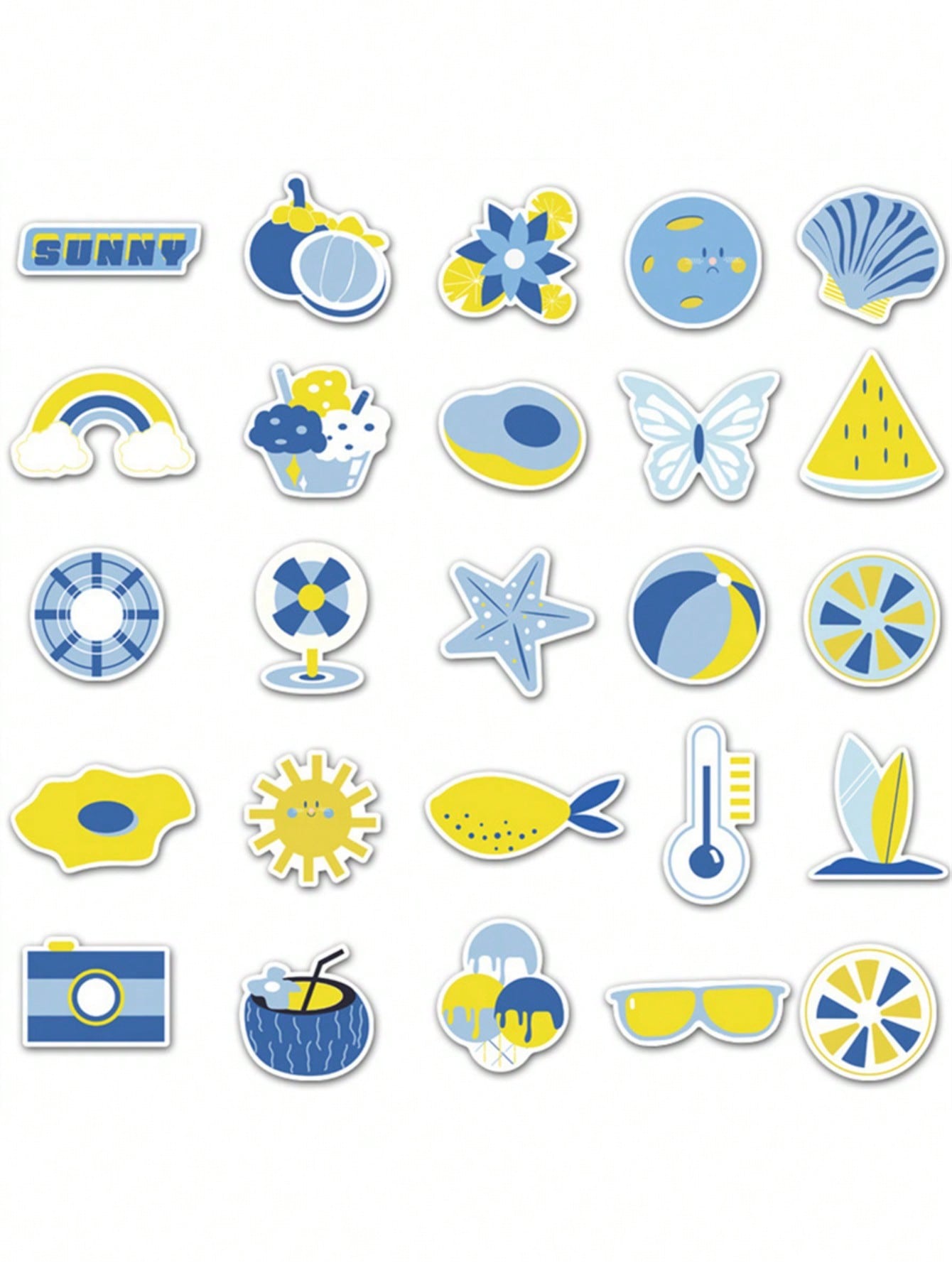 50PCS Art Illustration Popular Creative Cartoon Cute Fresh Summer Style Decorative Style Graffiti Stickers Personality Fashion Creative Trend DIY Exquisite Decorative Decals for Cups, Helmets, Skateboards Popular Stickers Toys