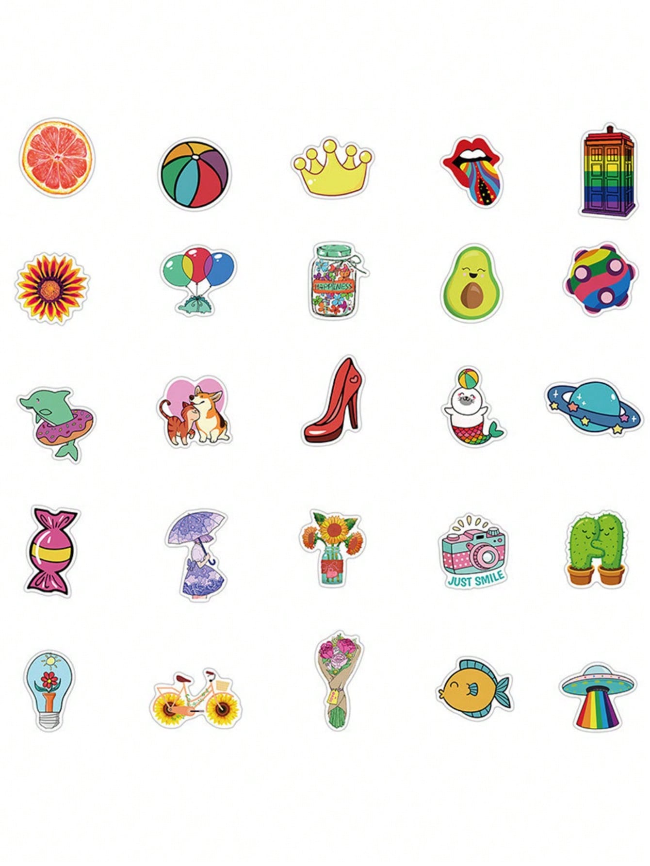 50PCS Art Illustration Popular Creative Cartoon Animals Decorative Style Graffiti Stickers Personality Fashion Creative Trend DIY Exquisite Decorative Decals for Cups, Helmets, Skateboards Popular Stickers Toys