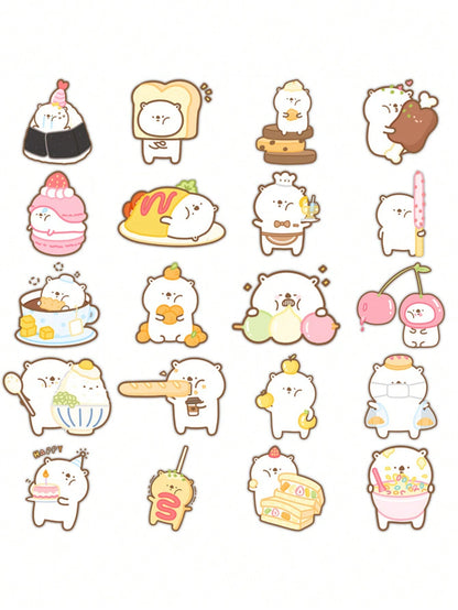 50PCS Art Illustration Popular Creative Cartoon Cute Little Monster Decorative Style Graffiti Stickers Personality Fashion Creative DIY Exquisite Decorative Decals For Cups, Helmets, Skateboards Popular Stickers Toys
