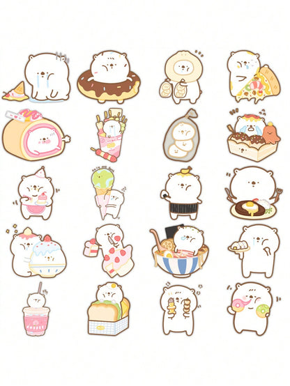 50PCS Art Illustration Popular Creative Cartoon Cute Little Monster Decorative Style Graffiti Stickers Personality Fashion Creative DIY Exquisite Decorative Decals For Cups, Helmets, Skateboards Popular Stickers Toys