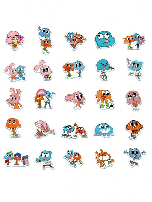 50PCS Art Illustration Popular Creative Anime Cartoon Forrest Gump World Decoration Style Graffiti Stickers Personality Fashion Creative Trend DIY Exquisite Decorative Decals for Cups, Helmets, Skateboards Popular Stickers Toys