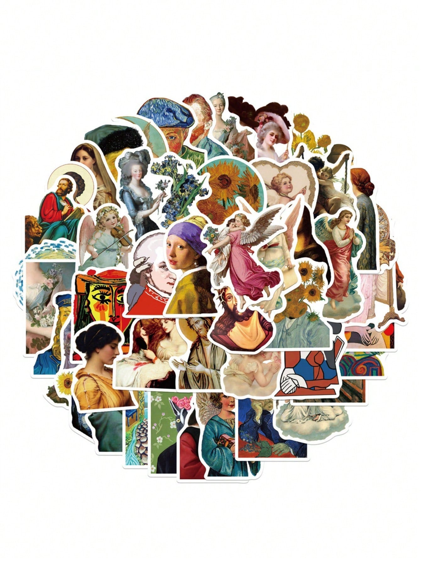 50PCS Art Illustration Popular Creative Cartoon Cute Sexy Female Cupid Decorative Style Graffiti Stickers Personality Fashion Creative Trend DIY Exquisite Decorative Decals for Cups, Helmets, Skateboards Popular Stickers Toys