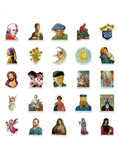 50PCS Art Illustration Popular Creative Cartoon Cute Sexy Female Cupid Decorative Style Graffiti Stickers Personality Fashion Creative Trend DIY Exquisite Decorative Decals for Cups, Helmets, Skateboards Popular Stickers Toys