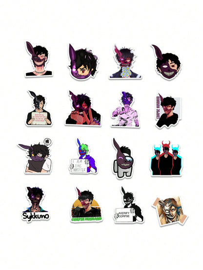 50PCS Art Illustration Popular Creative Cartoon Animation Zombie Decorative Style Graffiti Stickers Personality Fashion Creative Trend DIY Exquisite Decorative Decals for Cups, Helmets, Skateboards Popular Stickers Toys