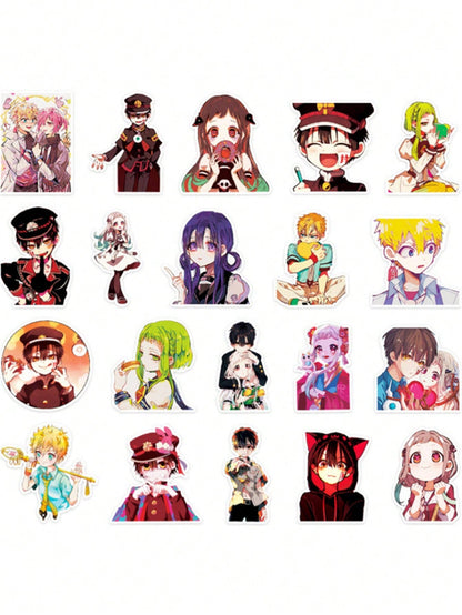 50PCS Art Illustration Popular Creative Cartoon Animation Earth Bound Teenagers Huazijun Decorative Style Graffiti Stickers Personality Fashion Creative Trend DIY Exquisite Decorative Decals for Cups, Helmets, Skateboards Popular Stickers Toys