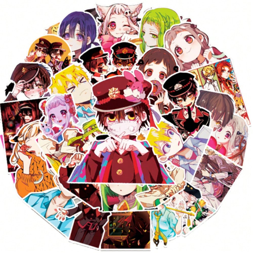 50PCS Art Illustration Popular Creative Cartoon Animation Earth Bound Teenagers Huazijun Decorative Style Graffiti Stickers Personality Fashion Creative Trend DIY Exquisite Decorative Decals for Cups, Helmets, Skateboards Popular Stickers Toys