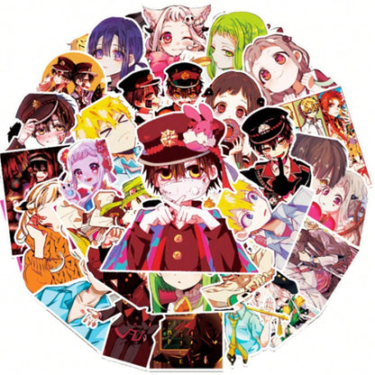 50PCS Art Illustration Popular Creative Cartoon Animation Earth Bound Teenagers Huazijun Decorative Style Graffiti Stickers Personality Fashion Creative Trend DIY Exquisite Decorative Decals for Cups, Helmets, Skateboards Popular Stickers Toys
