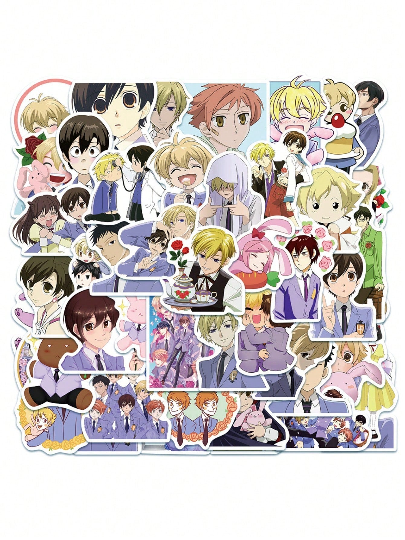 50PCS Art Illustration Popular Creative Cartoon Anime Characters Linglan High School Decorative Style Graffiti Stickers Personality Fashion Creative Trend DIY Exquisite Decorative Decals for Cups, Helmets, Skateboards Popular Stickers Toys
