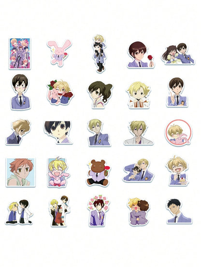 50PCS Art Illustration Popular Creative Cartoon Anime Characters Linglan High School Decorative Style Graffiti Stickers Personality Fashion Creative Trend DIY Exquisite Decorative Decals for Cups, Helmets, Skateboards Popular Stickers Toys