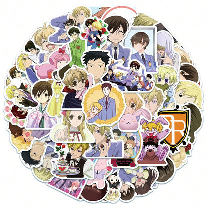 50PCS Art Illustration Popular Creative Cartoon Anime Characters Linglan High School Decorative Style Graffiti Stickers Personality Fashion Creative Trend DIY Exquisite Decorative Decals for Cups, Helmets, Skateboards Popular Stickers Toys