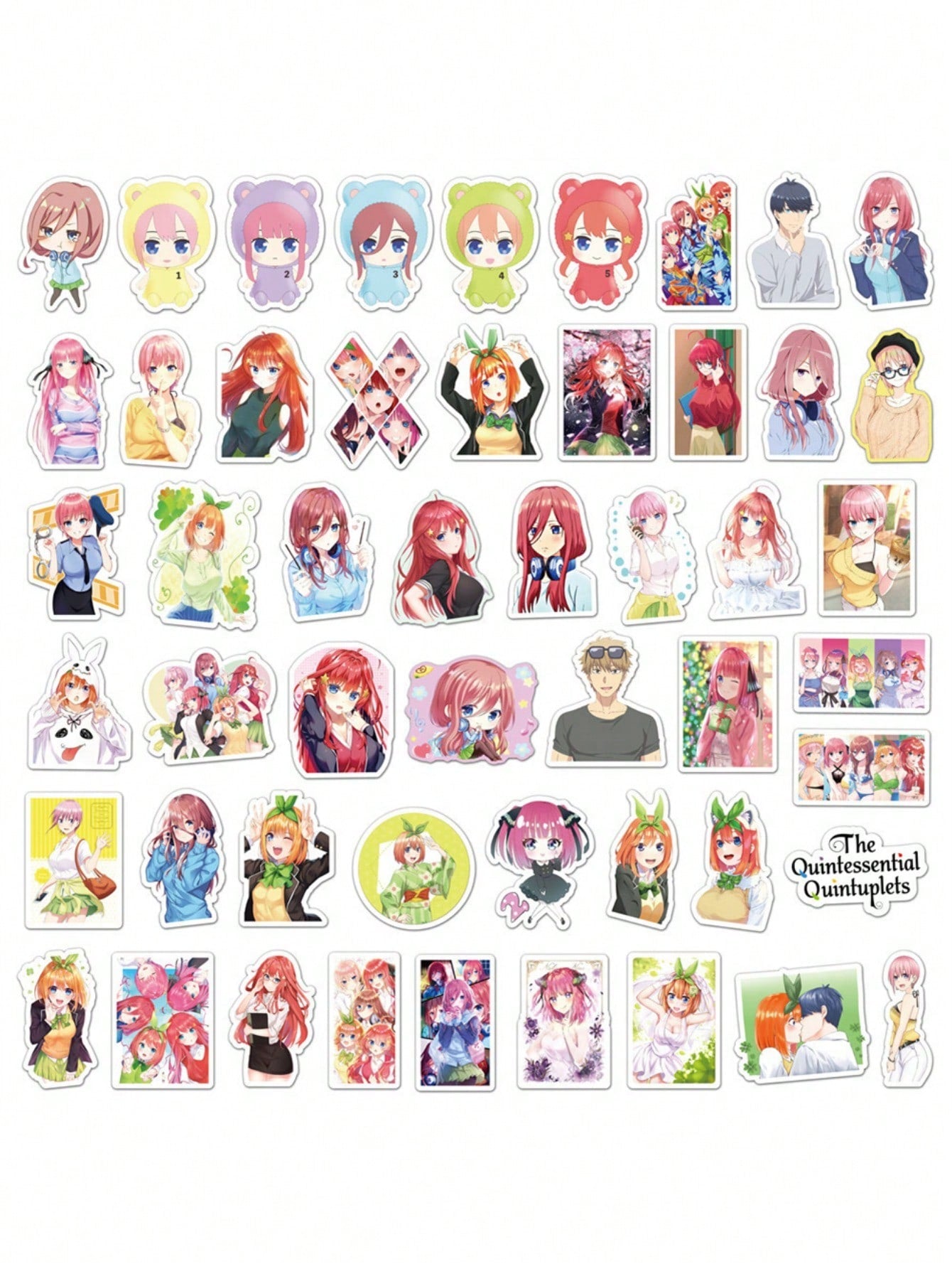 50PCS Art Illustration Popular Creative Cartoon Anime American Girl Characters Five Han Mai Decorative Style Graffiti Stickers Personalised Fashion Creative DIY Exquisite Decorative Decals For Cups, Helmets, Skateboards Popular Stickers Toys