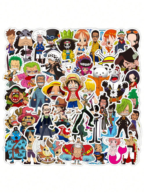 50PCS Art Illustration Popular Creative Cartoon Japanese Anime King of Thieves Munch.D. Luffy Series