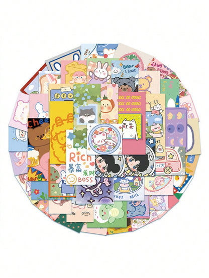 50 popular creative cartoon and anime "Kaguya-sama: Love Is War" series decorative style graffiti stickers, decals, suitable for cups, helmets, skateboards. Popular sticker toys