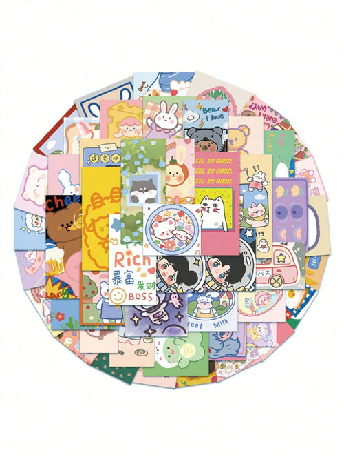 50 popular creative cartoon and anime "Kaguya-sama: Love Is War" series decorative style graffiti stickers, decals, suitable for cups, helmets, skateboards. Popular sticker toys