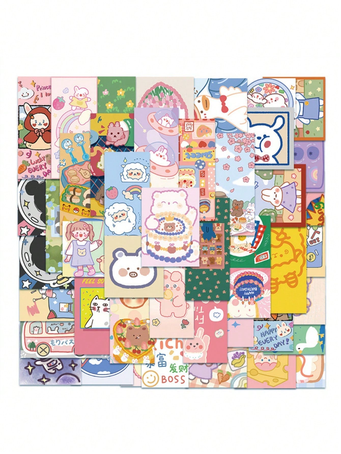 50 popular creative cartoon and anime "Kaguya-sama: Love Is War" series decorative style graffiti stickers, decals, suitable for cups, helmets, skateboards. Popular sticker toys