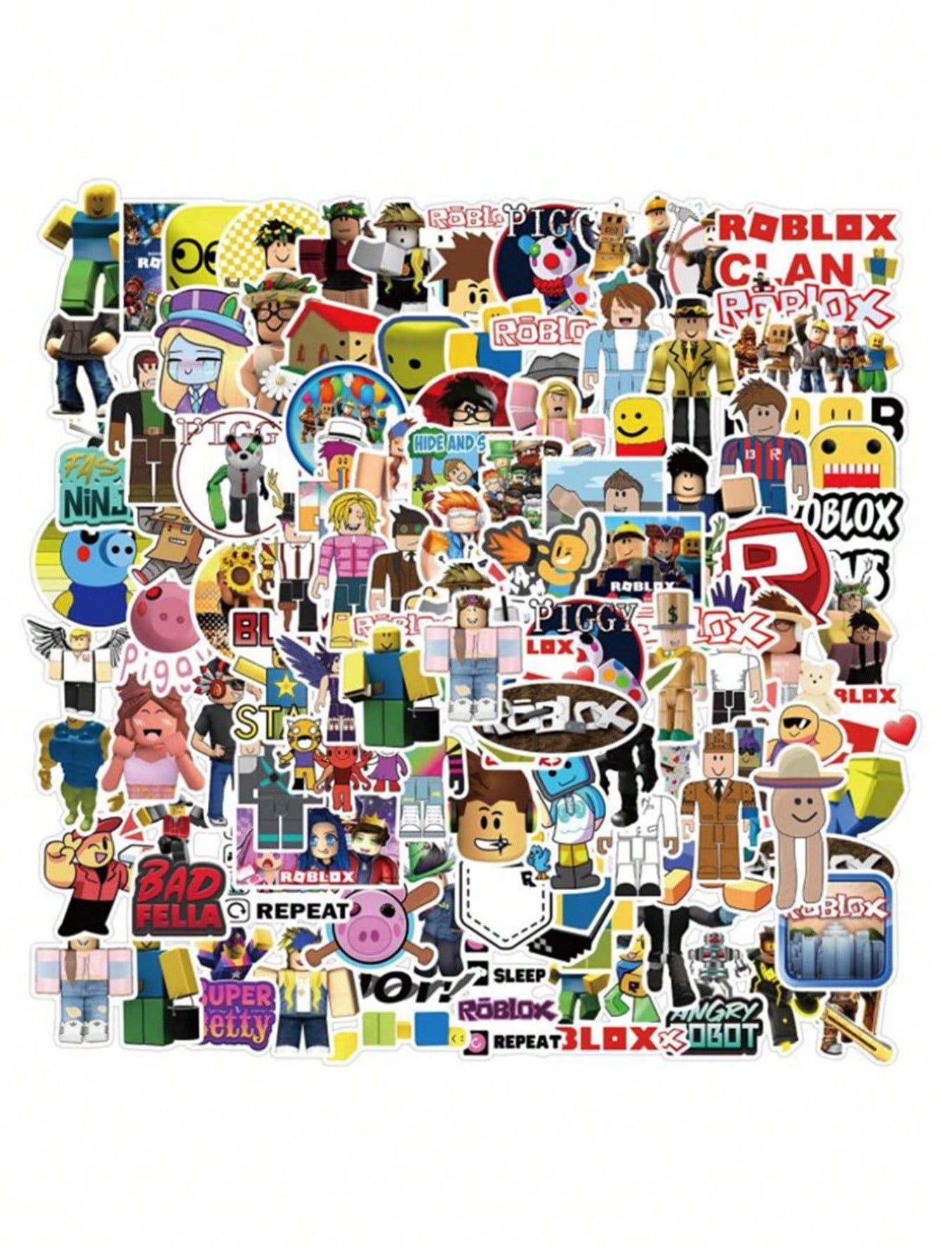 50PCS Art Illustration Popular Creative Cartoon Roblox Roblox Game Series Decorative Style Graffiti Stickers Personalised Fashion Creative Trend DIY Exquisite Decorative Decals Suitable for Cups, Helmets, Skateboards Popular Stickers Toys