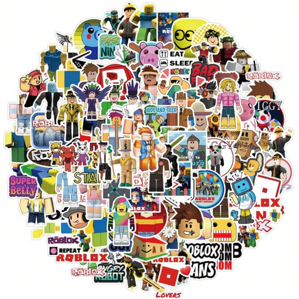 50PCS Art Illustration Popular Creative Cartoon Roblox Roblox Game Series Decorative Style Graffiti Stickers Personalised Fashion Creative Trend DIY Exquisite Decorative Decals Suitable for Cups, Helmets, Skateboards Popular Stickers Toys