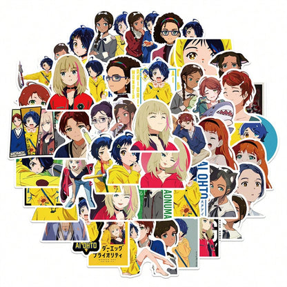 50PCS Art Illustration Popular Creative Cartoon Cute Weird Egg Story Character Series Decorative Style Graffiti Sticker Personality Fashion Creative Trend DIY Exquisite Decorative Decals Suitable for Cups, Helmets, Skateboards Popular Stickers Toys
