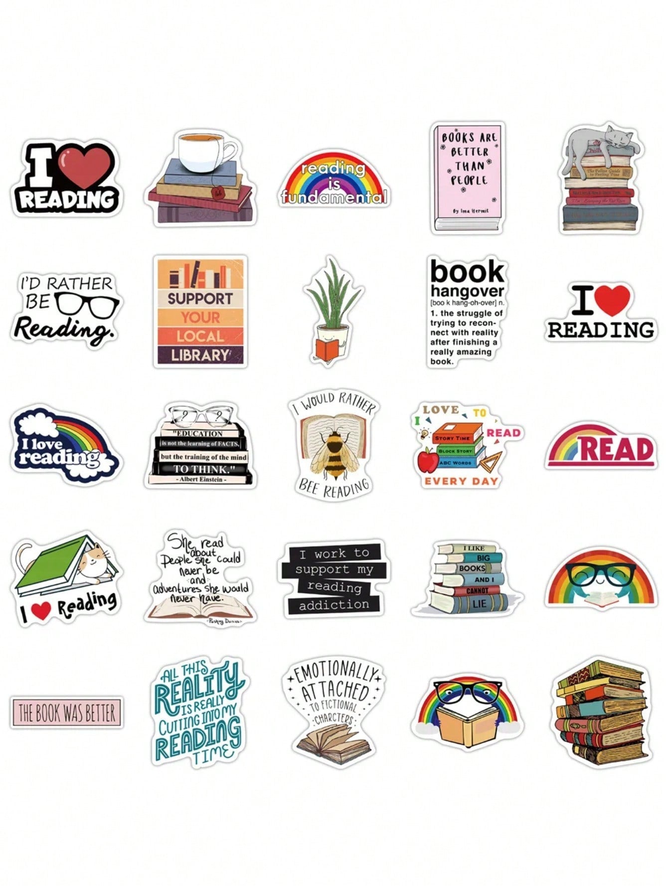 50PCS Art Illustration Popular Creative Cartoon Animation Book Text Reading Series Decorative Style Graffiti Stickers Personality Fashion Creative DIY Exquisite Decorative Decals Suitable For Cups, Helmets, Skateboards Popular Stickers Toys