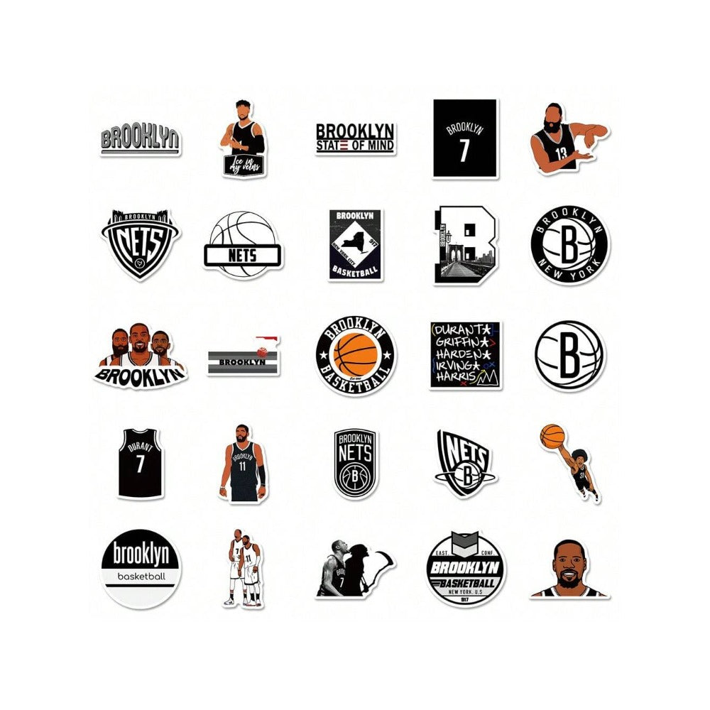 50PCS Cartoon Basketball Team Graffiti Stickers Exquisite, Stylish, Creative DIY Journal Decorations Suitable for Suitcases, Laptops, Skateboards, Water Bottles, Stationery Cases, and Desktops