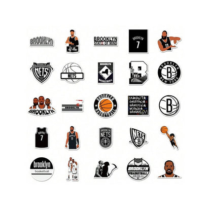 50PCS Cartoon Basketball Team Graffiti Stickers Exquisite, Stylish, Creative DIY Journal Decorations Suitable for Suitcases, Laptops, Skateboards, Water Bottles, Stationery Cases, and Desktops
