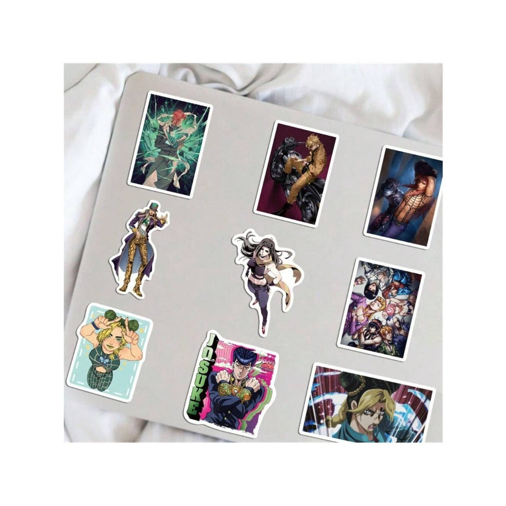 50PCS Japanese Manga JOJO's Bizarre Adventure Anime Character Roleplay Doodle Stickers Exquisite and Stylish DIY Decorative Decals Suitable for Luggage, Laptops, and Stationery Cases