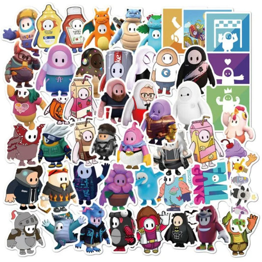 50PCS Candy Game Character Doodle Stickers, Cute Cartoon Vinyl Decals for Gaming Accessories, Laptop, Phone Case